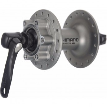 Втулка передняя SHIMANO DEORE M525A, 36 отверстий, QR, 6-болт, серебристый