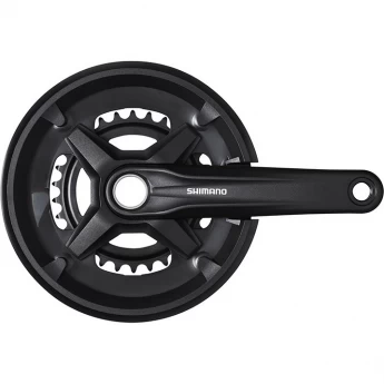 Система SHIMANO MT210, 175мм, для 2x9 скоростей, интегрированный вал, 46/30, с защитой, черный Система SHIMANO MT210, 175мм, для 2x9 скоростей, интегрированный вал, 46/30, с защитой, черный