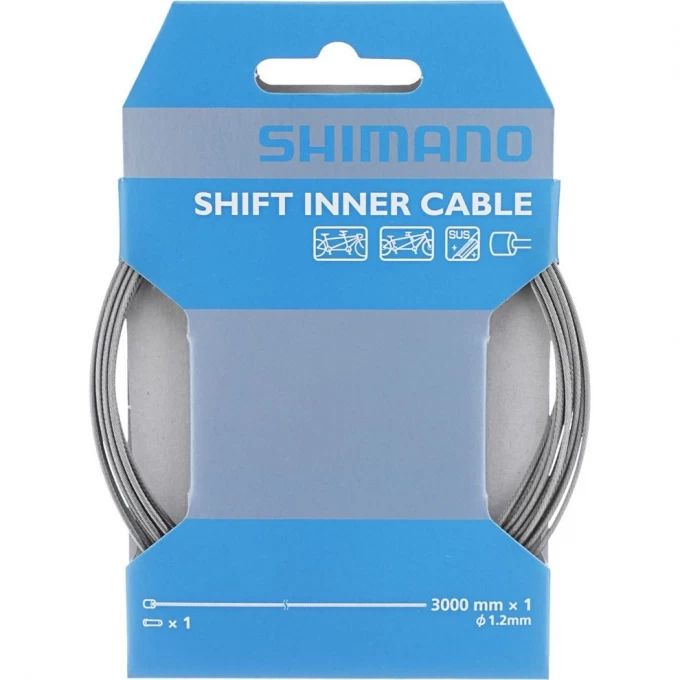 Трос переключателя SHIMANO трос: 1.2X3000 мм , нержавейка, 1 штука, Y60030014 Трос переключателя SHIMANO трос: 1.2X3000 мм , нержавейка, 1 штука, Y60030014
